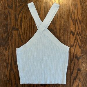 PacSun light blue cross strap top